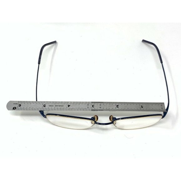 Giorgio Armani Titanium GA 173 VL1 Blue EYEGLASSES FRAMES Half Rimless 49 [] 19 - Picture 7 of 12